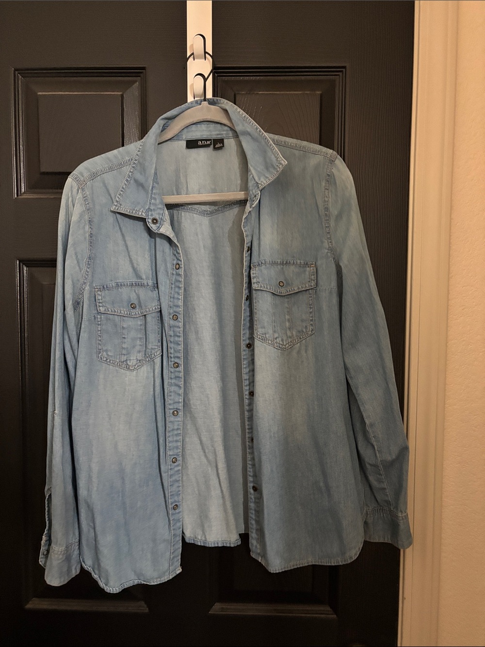Light Blue Woman’s Denim Shirt - Casual Button-Up